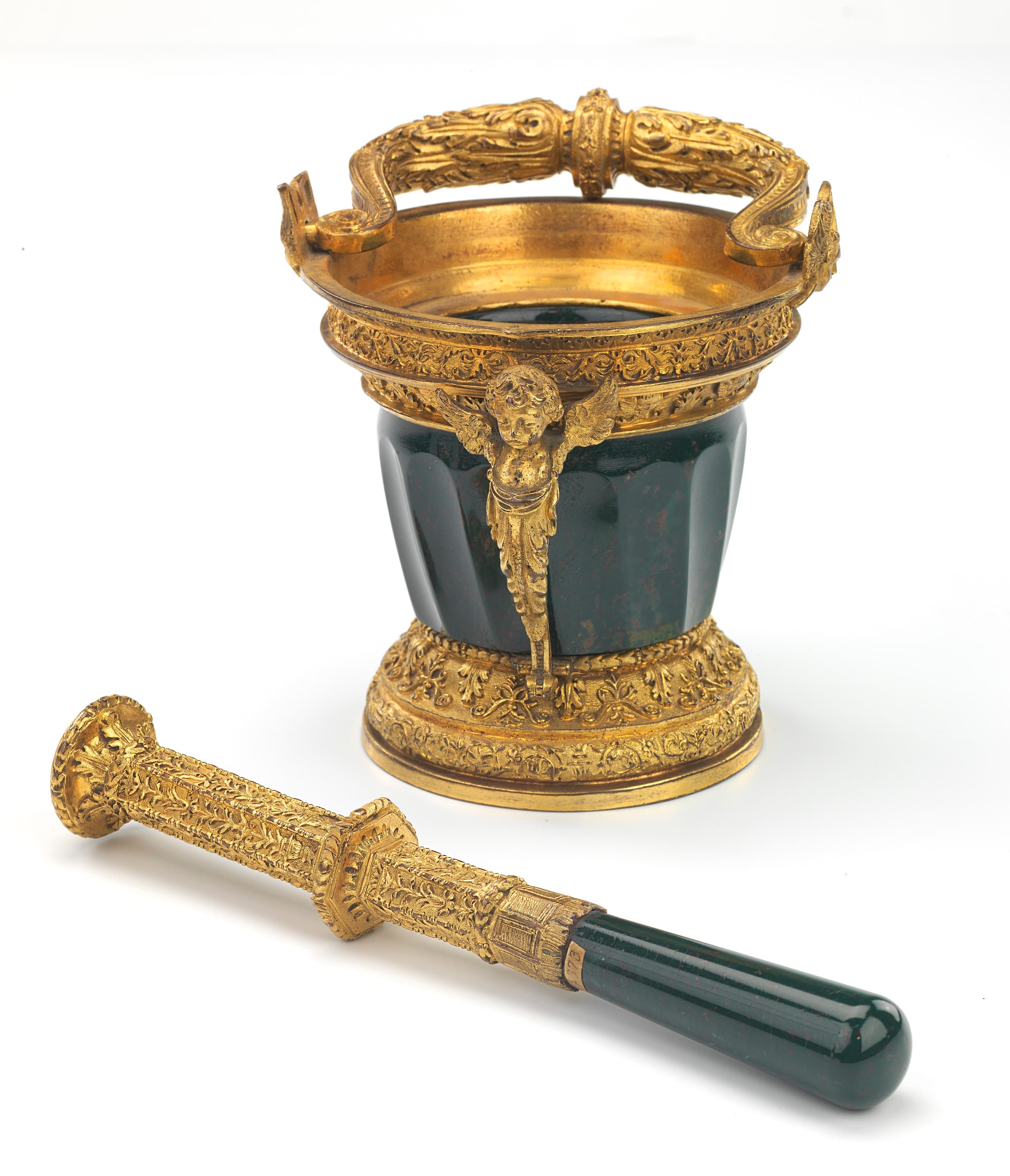 A 16th-century silver aspergillum, the liturgical holy water sprinkler used in Catholic Mass. Pier Antonio Micheli thought the conidial head of the mold Aspergillus looked exactly like this instrument, and named the genus after it.
